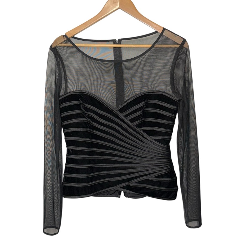 Mesh Corset Top Sweetheart Neckline Bustier Black
